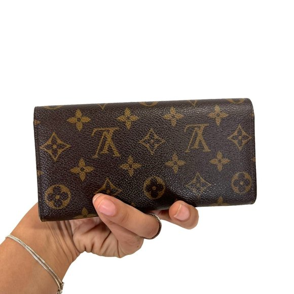 Authentic Louis Vuitton Wallet Long Emily Bifold Purse Monogram LV Vintage - Picture 8 of 14
